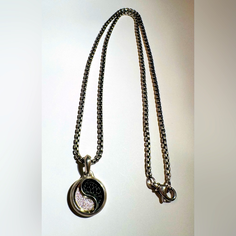 David Yurman Yin Yang Amulet Pendant Necklace